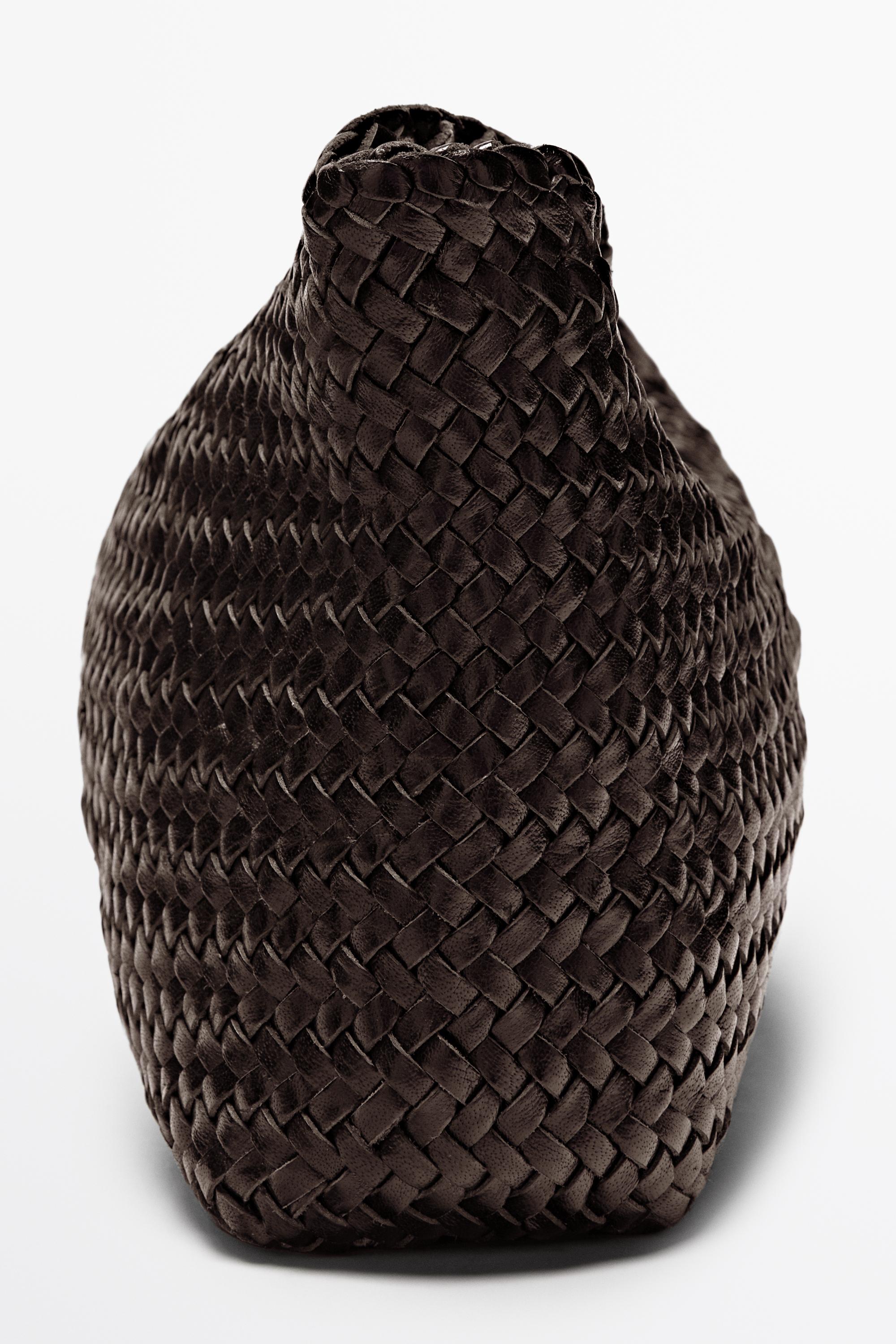 Sac en cuir nappa tressé